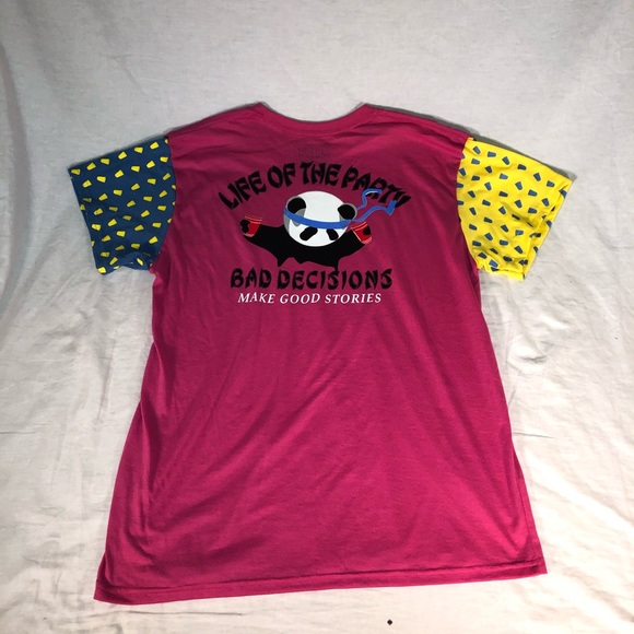 NWOT Men’s Fresh Laundry Panda Party SS T-Shirt L - Picture 4 of 5